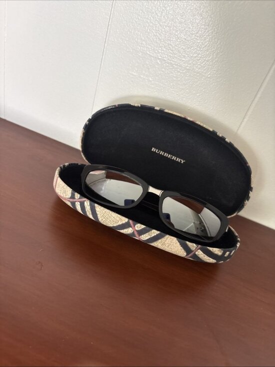 Burberry Rimmed Eyeglasses Sunglasses B8373/S 5Q3 Black Silver Mirror Lens Case main image 15